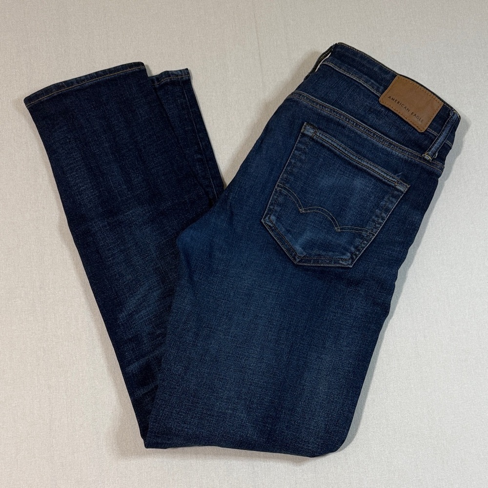 American Eagle Outfitters Deep Indigo Straight Jeans